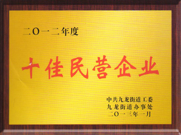 2012年十佳民营企业