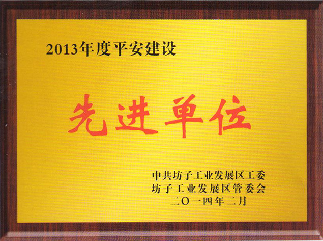 2013年平安建设先进单位