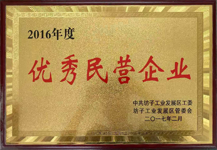 2016年优秀民营企业